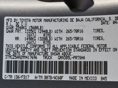 Certified 2021 Toyota Tacoma TRD Off-Road image 33