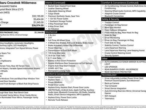 Certified 2024 Subaru Crosstrek 2.5i Wilderness w/ Wilderness Package image 7