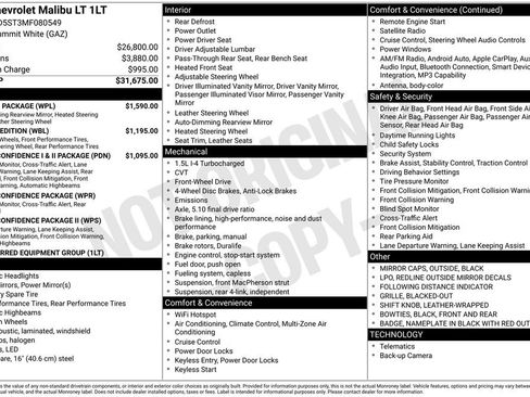 Used 2021 Chevrolet Malibu LT w/ Leather Package FWD image 13