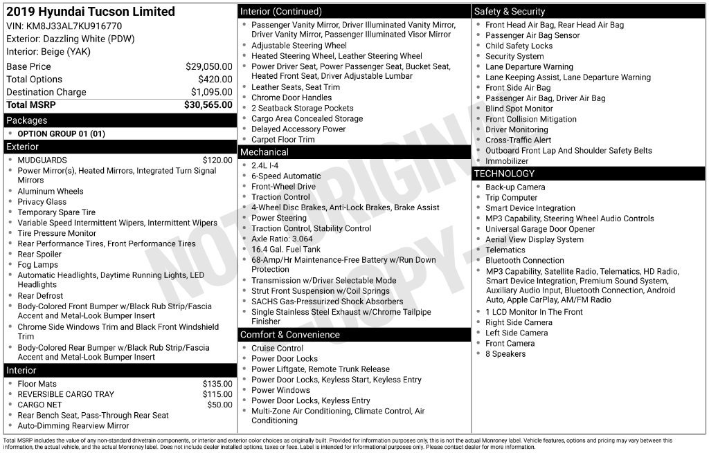 Used 2019 Hyundai Tucson Limited FWD image 23