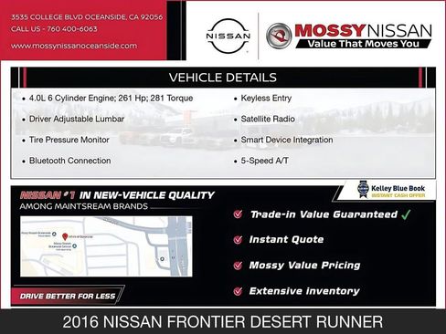 Used 2016 Nissan Frontier Desert Runner RWD image 4