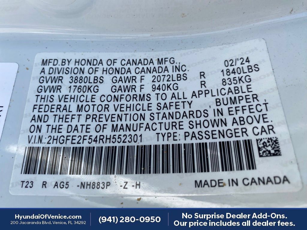 Used 2024 Honda Civic Sport image 25