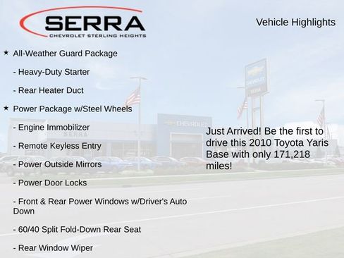 Used 2010 Toyota Yaris 4-Door Hatchback FWD image 2