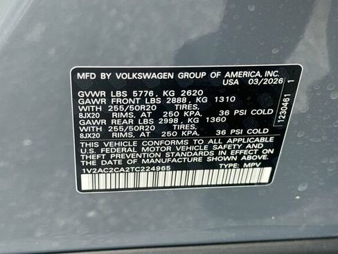 New 2026 Volkswagen Atlas Cross Sport SEL R-Line AWD/4WD image 28