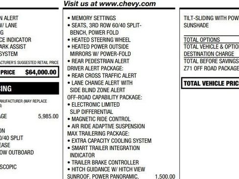 Used 2023 Chevrolet Tahoe Z71 w/ Z71 Off-Road Package AWD/4WD image 2