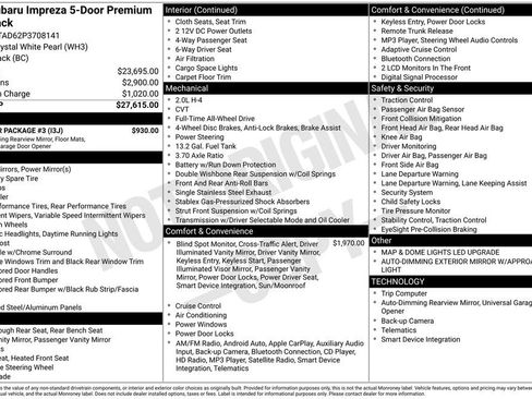 Used 2023 Subaru Impreza Premium w/ Popular Package #3 image 2