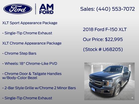 Used 2018 Ford F150 XLT w/ Equipment Group 302A Luxury AWD/4WD image 25