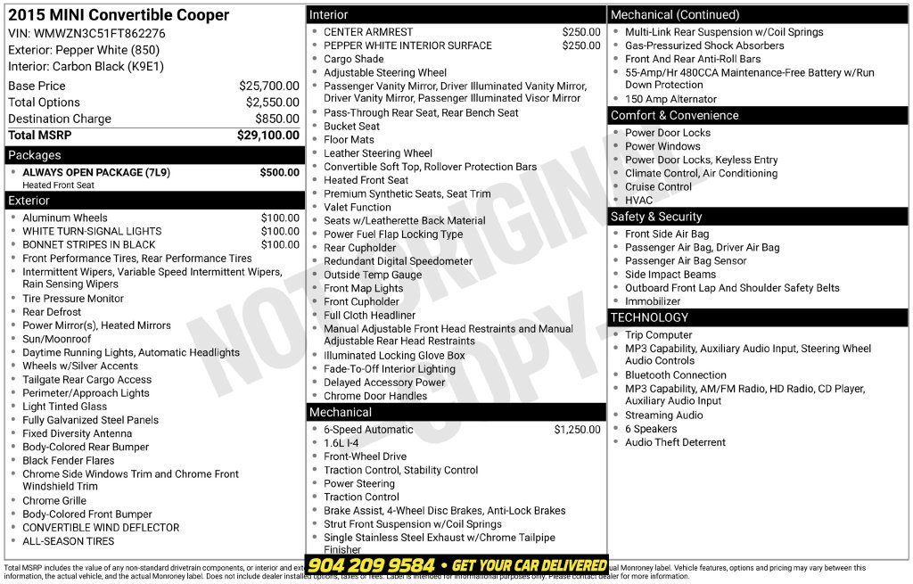 Used 2015 MINI Cooper Convertible FWD image 2