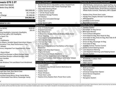 Used 2025 Genesis G70 2.5T image 2