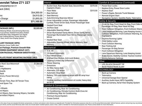 Used 2023 Chevrolet Tahoe Z71 w/ Luxury Package AWD/4WD image 7