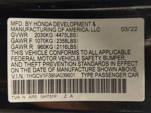Used 2022 Honda Accord Sport image 33