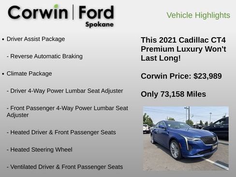 Used 2021 Cadillac CT4 Premium Luxury AWD/4WD image 12
