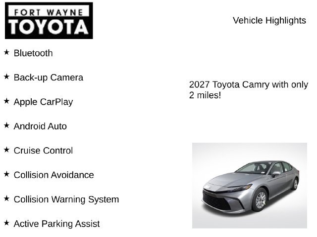 New 2027 Toyota Camry LE w/ Convenience Package FWD image 9