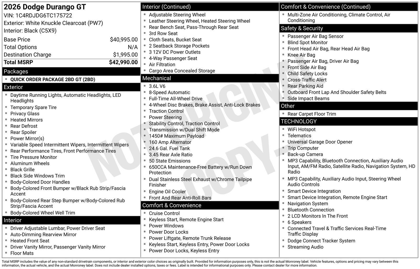 Used 2026 Dodge Durango GT AWD/4WD image 37