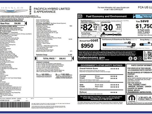 Used 2022 Chrysler Pacifica Limited w/ Uconnect Theater Family Group FWD image 2