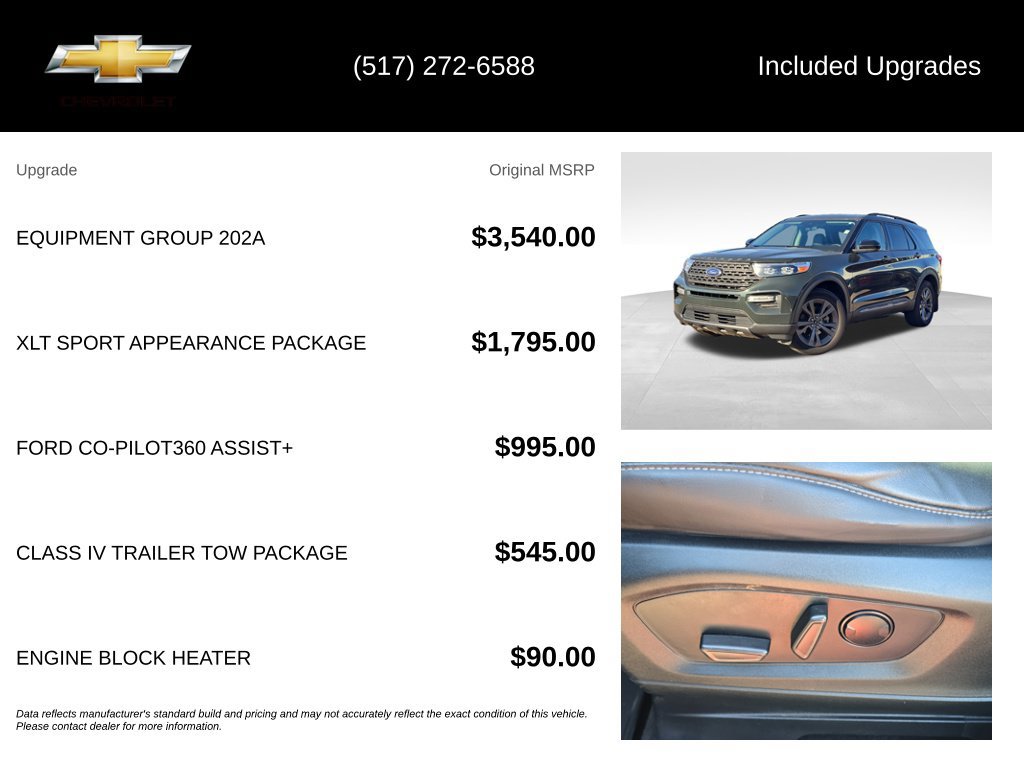 Used 2022 Ford Explorer XLT w/ Equipment Group 202A AWD/4WD image 5