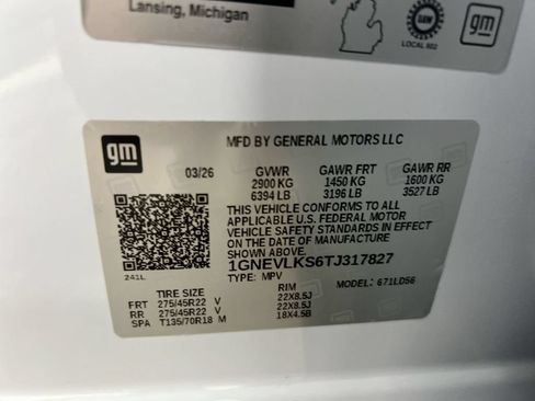 New 2026 Chevrolet Traverse RS w/ LPO, Floor Liner Package AWD/4WD image 30