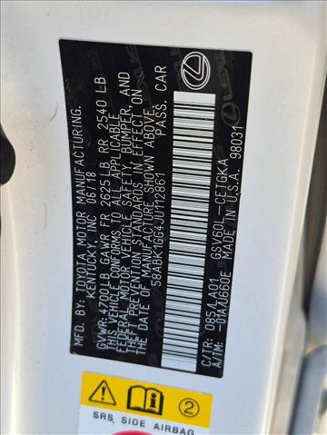 Used 2018 Lexus ES 350 w/ Navigation System Package FWD image 21