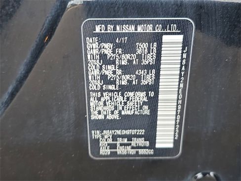 Used 2017 Nissan Armada Platinum w/ Captain Seat Package image 39