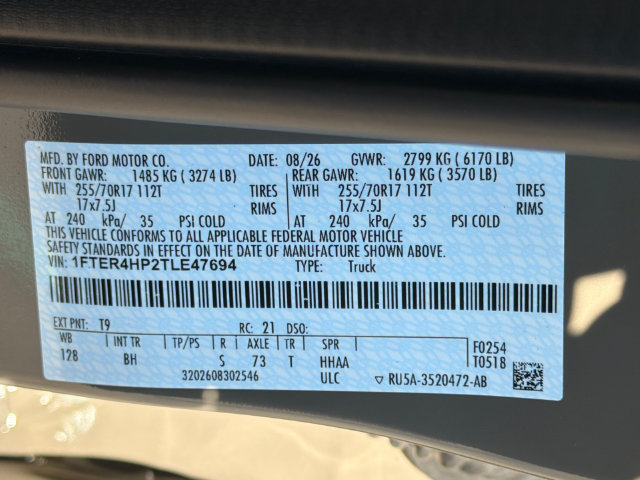 New 2026 Ford Ranger XLT w/ Equipment Group 301A High AWD/4WD image 31
