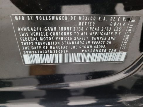 Used 2015 Volkswagen Jetta S w/ Welcome Package FWD image 33