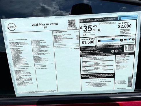 New 2025 Nissan Versa SV w/ Trunk Package image 36