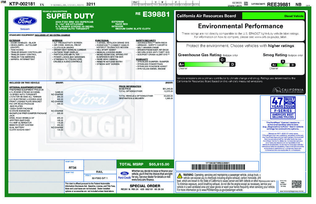 Used 2024 Ford F350 XL w/ FX4 Off-Road Package AWD/4WD image 17