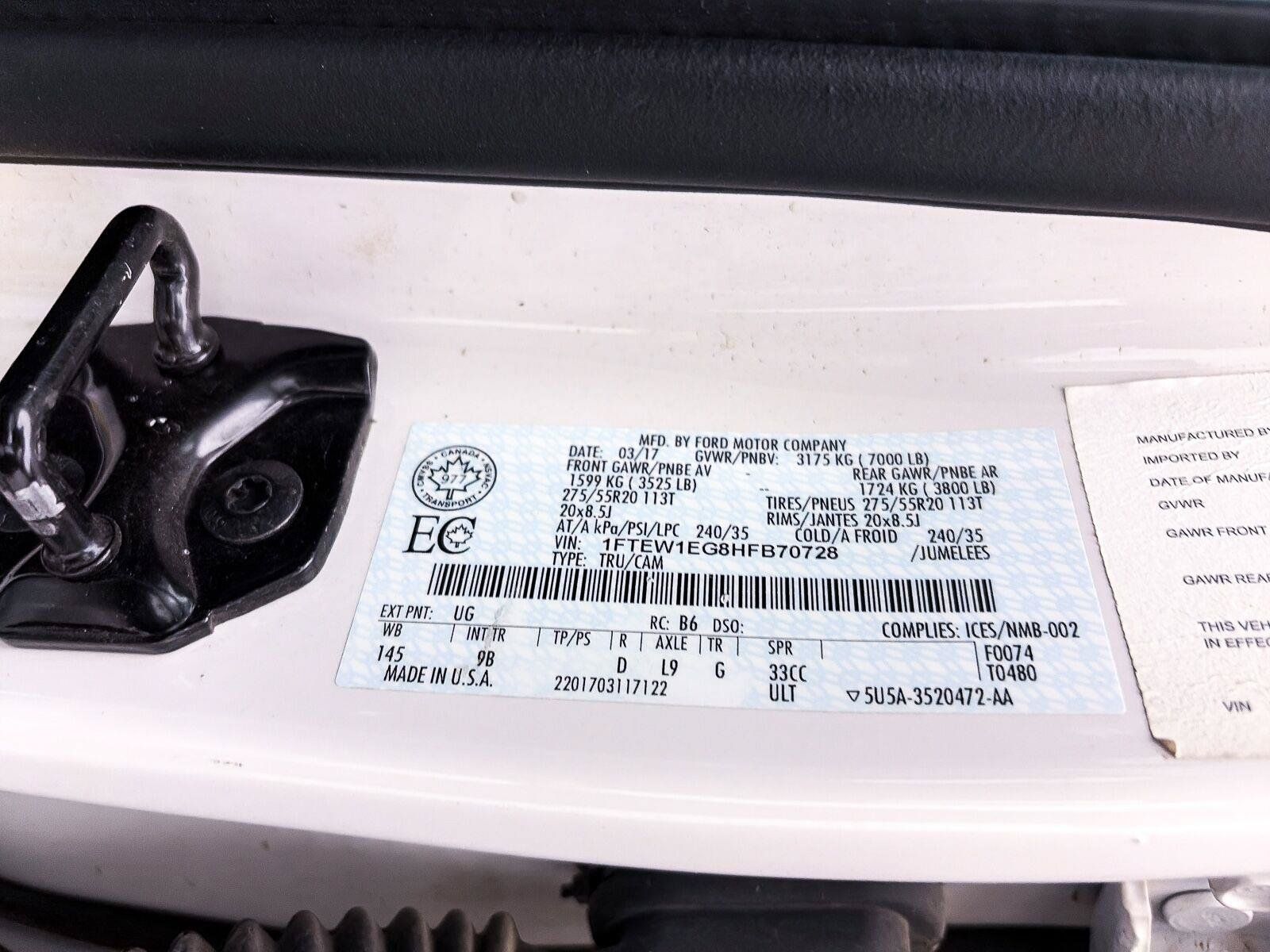 Used 2017 Ford F150 Platinum w/ Technology Package AWD/4WD image 36