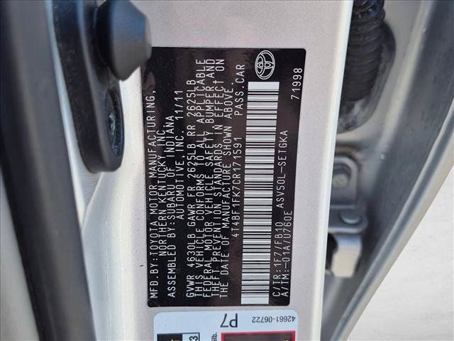 Used 2012 Toyota Camry XLE w/ Convenience Pkg FWD image 16
