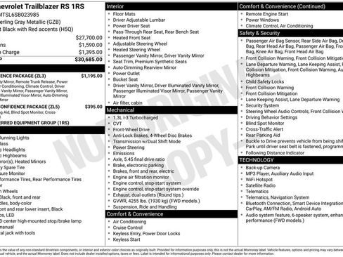 Used 2025 Chevrolet TrailBlazer RS w/ Convenience Package FWD image 3