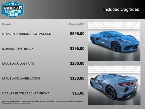 Certified 2024 Chevrolet Corvette Stingray Preferred Conv w/ Stealth Interior Trim Package image 6