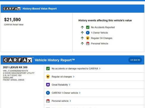 Used 2021 Lexus NX 300 FWD w/ Accessory Package 2 image 2