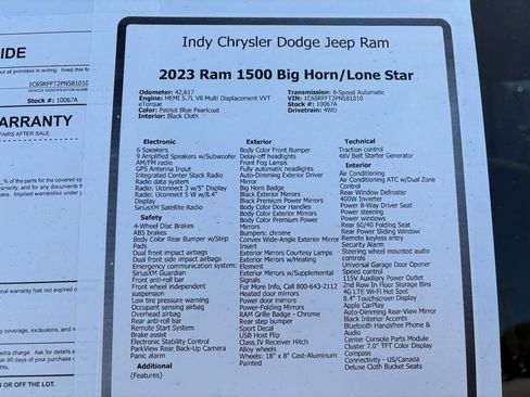 Certified 2023 RAM 1500 Big Horn AWD/4WD image 20