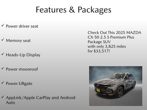 Certified 2025 MAZDA CX-50 AWD 2.5 S w/ Premium Plus Pkg image 8