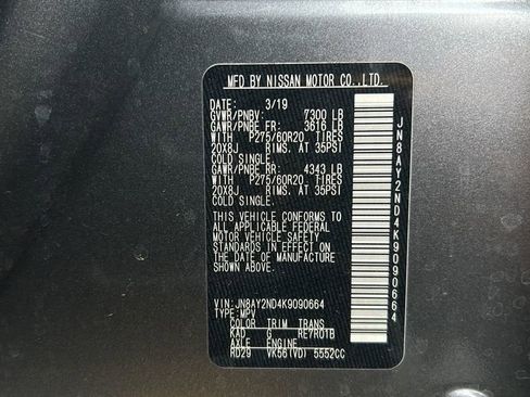 Used 2019 Nissan Armada SL w/ Premium Package RWD image 32