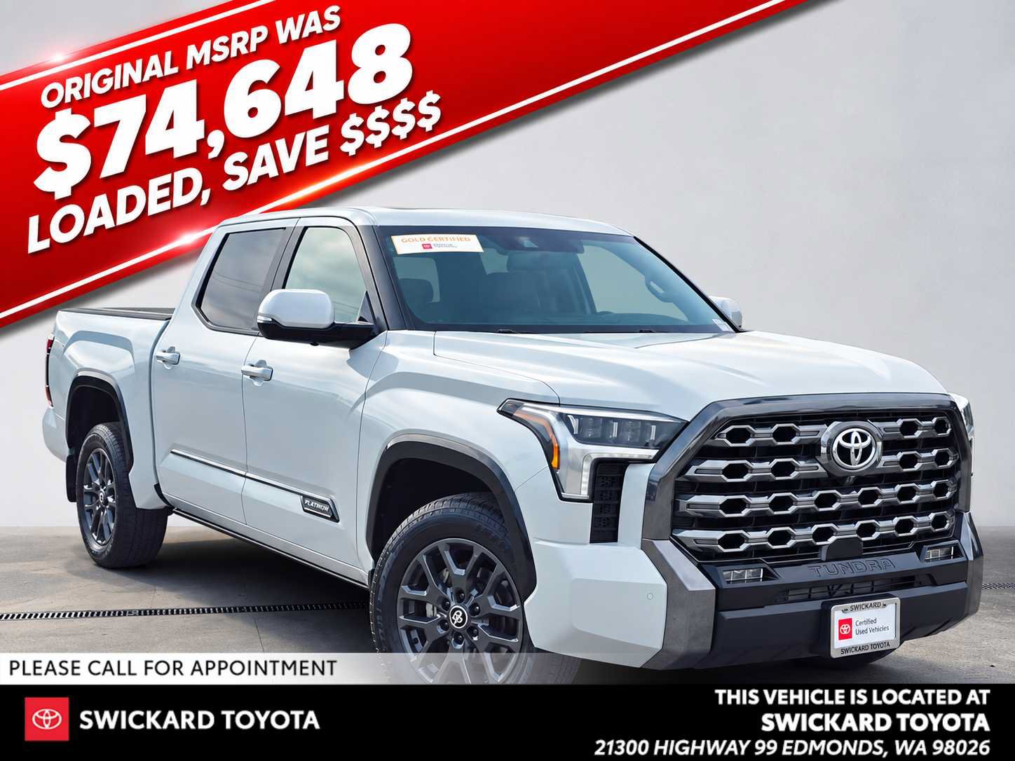 Certified 2026 Toyota Tundra Platinum AWD/4WD image 1