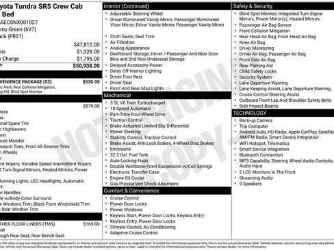 Used 2022 Toyota Tundra SR5 w/ SR5 Convenience Package AWD/4WD image 5