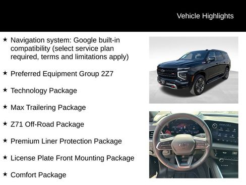 Used 2026 Chevrolet Tahoe Z71 w/ Z71 Off-Road Package AWD/4WD image 10