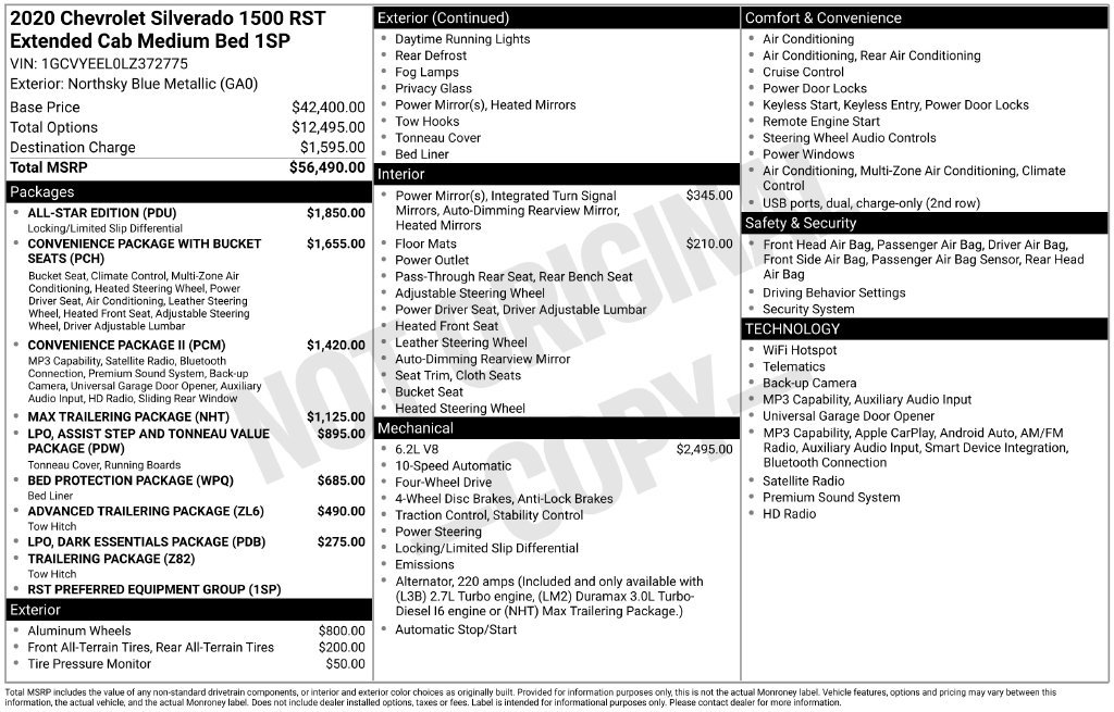 Used 2020 Chevrolet Silverado 1500 RST w/ All-Star Edition AWD/4WD image 8