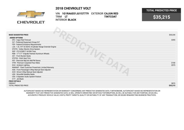 Used 2018 Chevrolet Volt LT FWD image 3