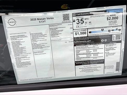 New 2025 Nissan Versa S w/ S Plus Package image 36