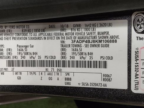 Used 2019 Ford Fiesta SE w/ Equipment Group 201A image 33