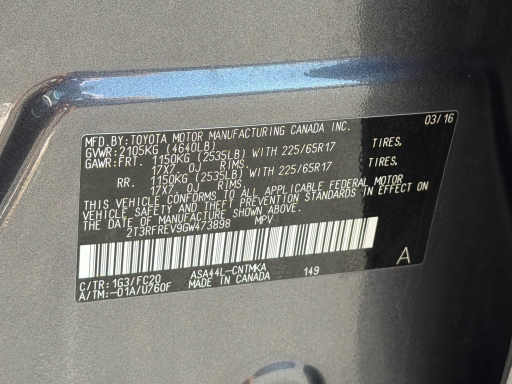 Used 2016 Toyota RAV4 XLE AWD/4WD image 36