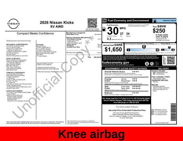 Used 2026 Nissan Kicks SV w/ Cold Weather Package AWD/4WD image 33
