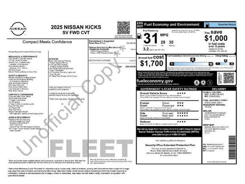 Certified 2025 Nissan Kicks SV w/ Charging Package FWD image 3