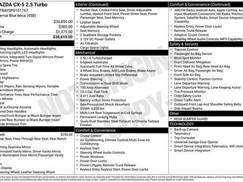 Used 2023 MAZDA CX-5 AWD 2.5 Turbo image 2