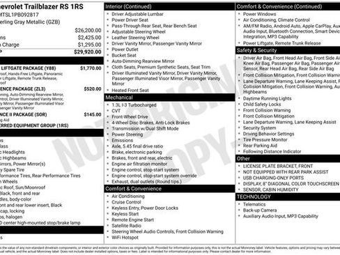 Used 2023 Chevrolet TrailBlazer RS w/ Sun and Liftgate Package FWD image 7