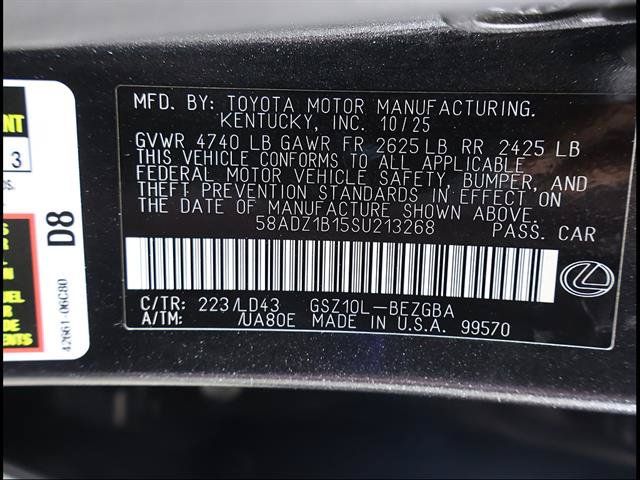 Certified 2025 Lexus ES 350 w/ Premium Package FWD image 12