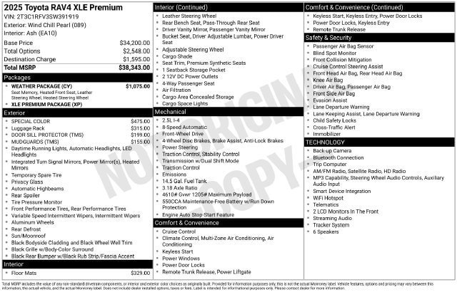 Certified 2025 Toyota RAV4 XLE Premium w/ Weather Package FWD image 35