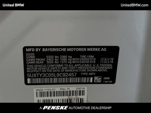 Used 2020 BMW X3 sDrive30i w/ Convenience Package RWD image 15
